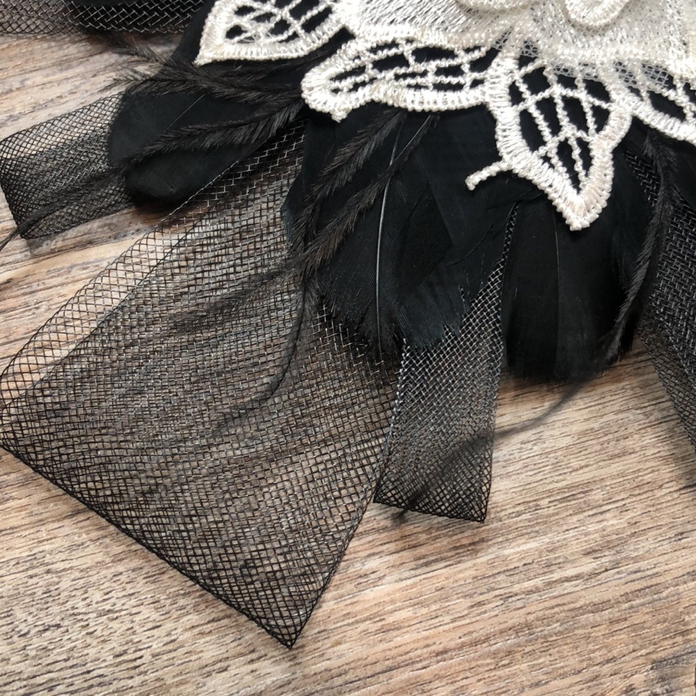 Handmade Custom Black and White Dance Hair Pieces - Picture 7 of 11